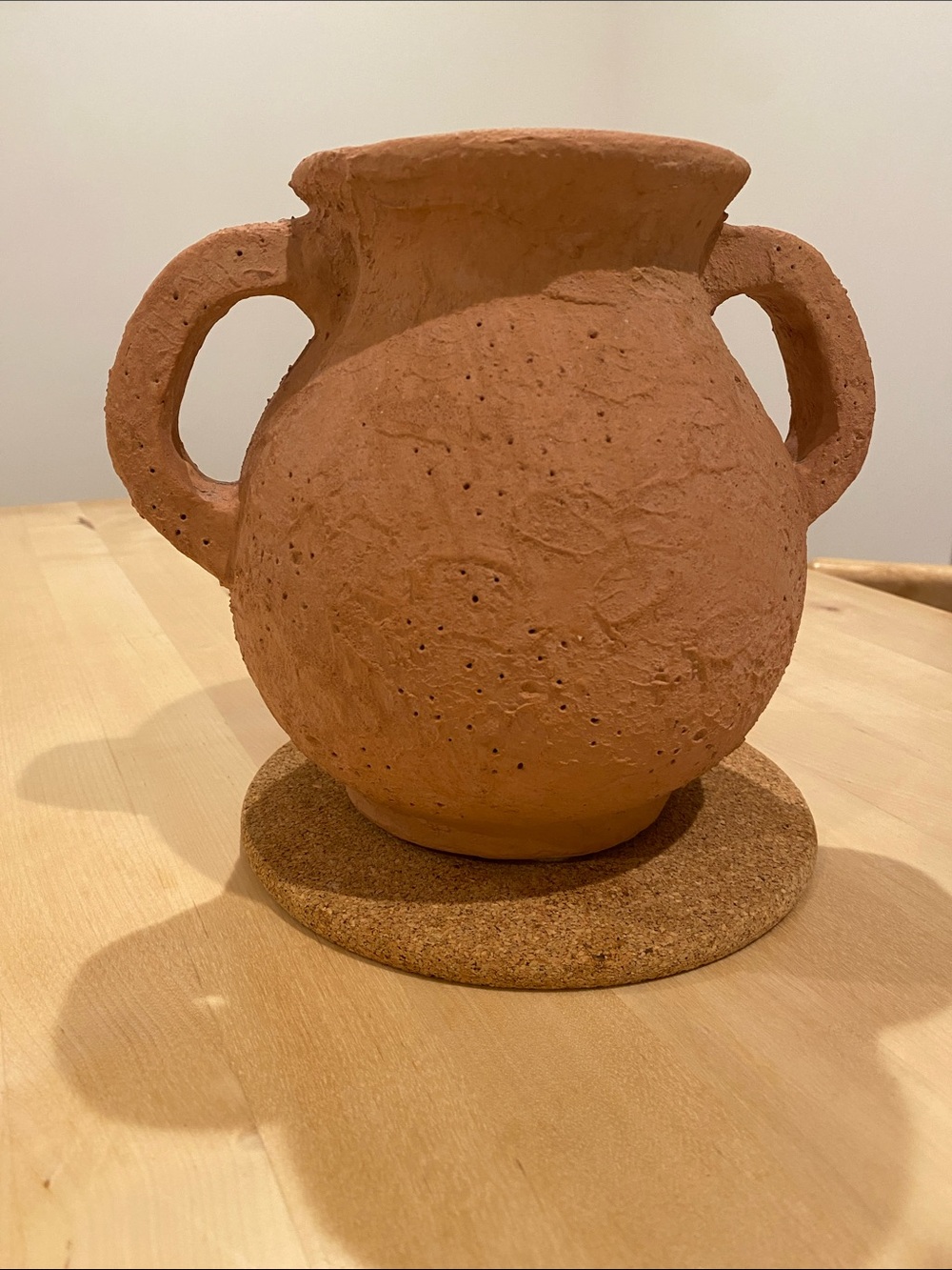 Magnolia Hearth & Hand Terracotta Double-Handled Ceramic Vase